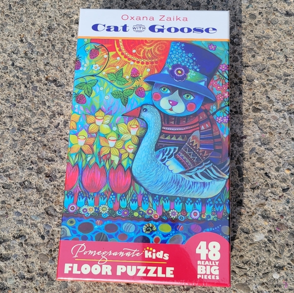 Cat with Goose floor puzzle - Picture 1 of 2